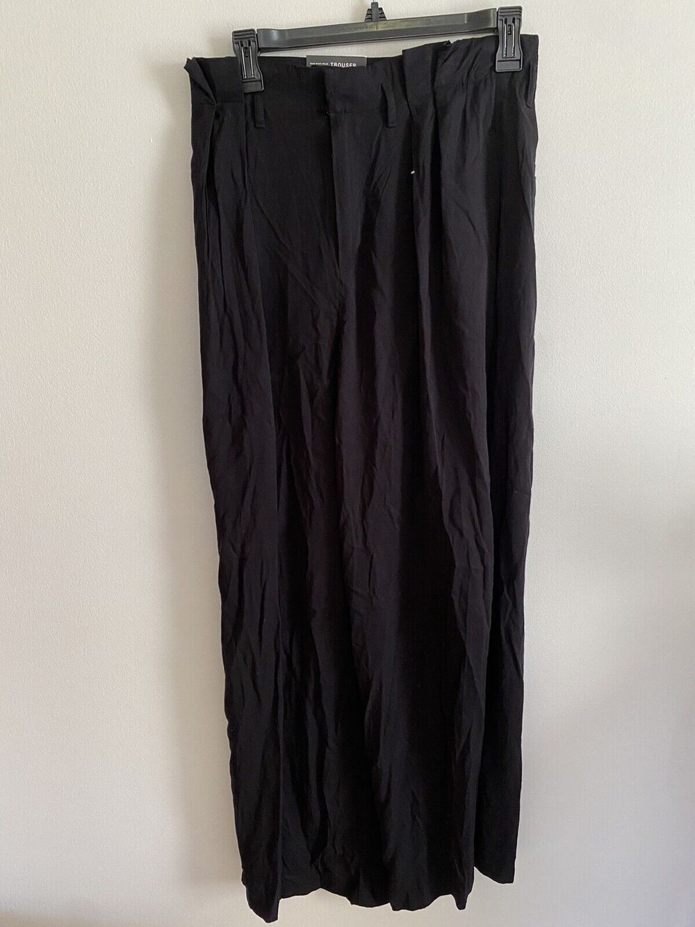 Women's High-Rise Wide-Leg Pants - Who What Wear Black Size 8 31